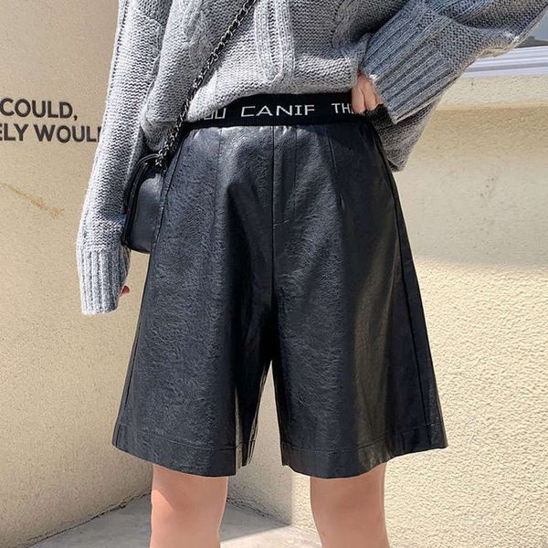 women's autumn / winter 2020 shorts high waists show thin loose open capris for all kinds of wear leather pants and boots, Black;gray
women's autumn / winter 2020 shorts high waists show thin loose open capris for all kinds of wear leather pants and boots, Black;gray