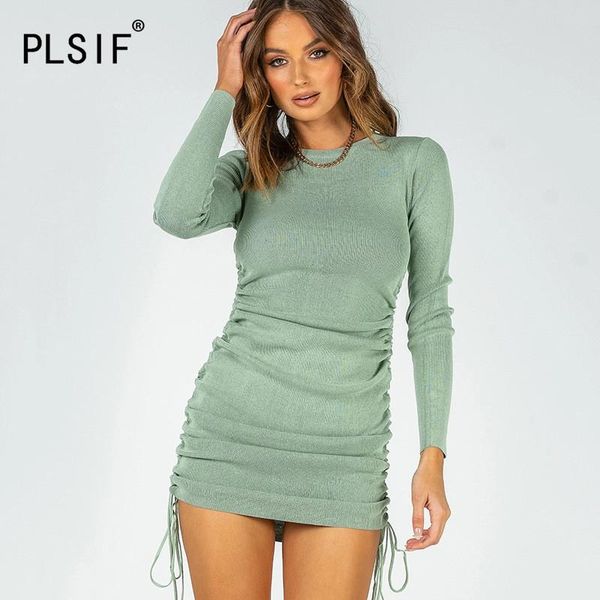 women fashion o neck lace up mini dress long sleeve sheath party club dress ladies vestidos, Black;gray
women fashion o neck lace up mini dress long sleeve sheath party club dress ladies vestidos, Black;gray