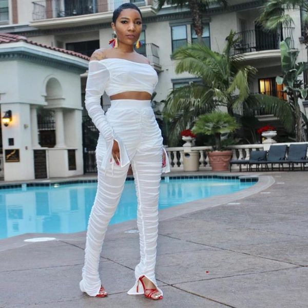 wjustforu sheer mesh 2 piece set for women flare sleeve pullover + pencil pants perspective club two piece set female1, White
wjustforu sheer mesh 2 piece set for women flare sleeve pullover + pencil pants perspective club two piece set female1, White