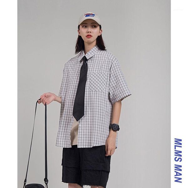 2020 summer new youth popular couple korean version ins plaid short-sleeved shirt fashion casual loose shirt gray -xl1, White;black
2020 summer new youth popular couple korean version ins plaid short-sleeved shirt fashion casual loose shirt gray -xl1, White;black