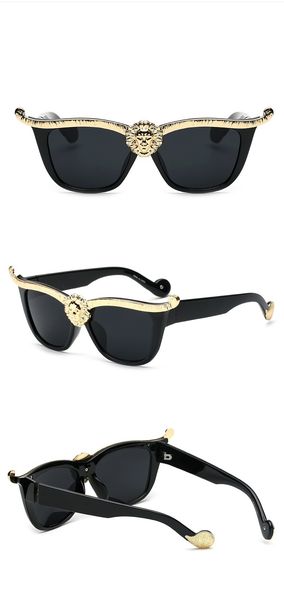 oversized ins stylish popular sunglasses lion new designer women luxury head men for fashion ladies female kgitg, White;black
oversized ins stylish popular sunglasses lion new designer women luxury head men for fashion ladies female kgitg, White;black