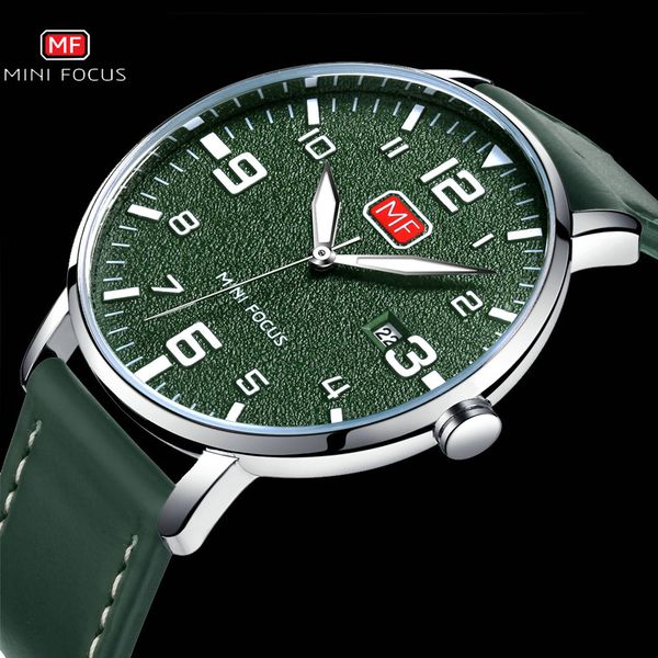 2020 fashion casual watch men date display genuine leather strap green dial arabic number mini focus relogio masculino, Slivery;brown
2020 fashion casual watch men date display genuine leather strap green dial arabic number mini focus relogio masculino, Slivery;brown