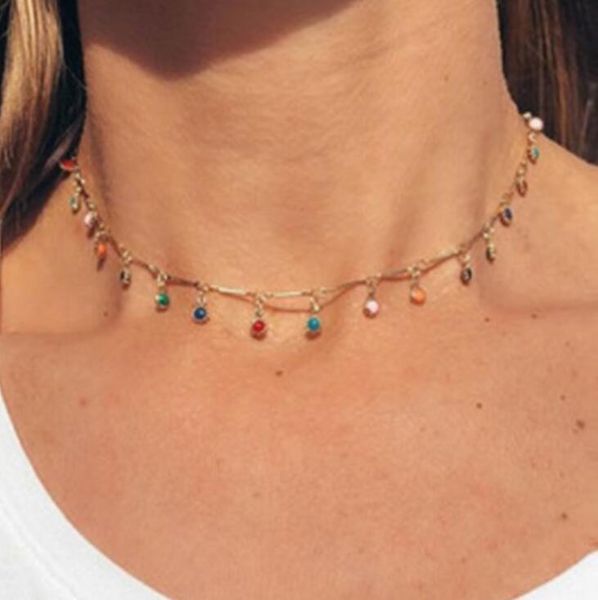bohemian gold necklace for women colorful crystal stone chain chockers handmade party jewelry wholesale collares, Golden;silver
bohemian gold necklace for women colorful crystal stone chain chockers handmade party jewelry wholesale collares, Golden;silver