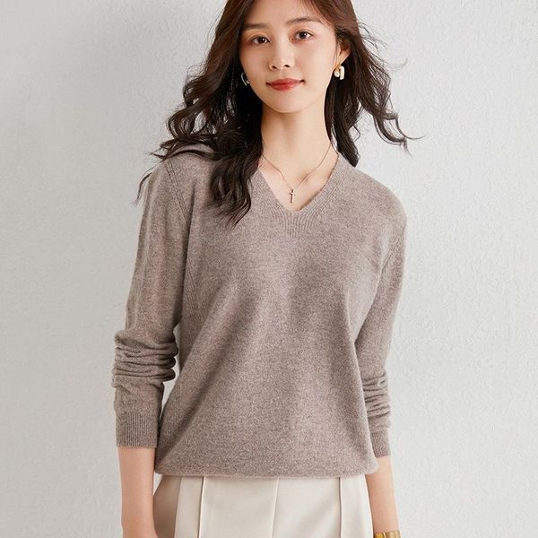women's sweaters sparsil autumn winter women wool solid color soft warm thicken jumpers v-neck elegant fashionable knitted pullovers, White;black
women's sweaters sparsil autumn winter women wool solid color soft warm thicken jumpers v-neck elegant fashionable knitted pullovers, White;black