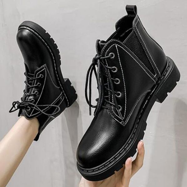 boots short women's autumn and winter shoes british style wild knight casual lace up ankle women ll819, Black
boots short women's autumn and winter shoes british style wild knight casual lace up ankle women ll819, Black