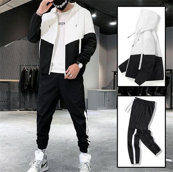 autumn new men sweatsuits street style contrast color long sleeve hooded cardigan pants sets casual men sportswear, Gray
autumn new men sweatsuits street style contrast color long sleeve hooded cardigan pants sets casual men sportswear, Gray