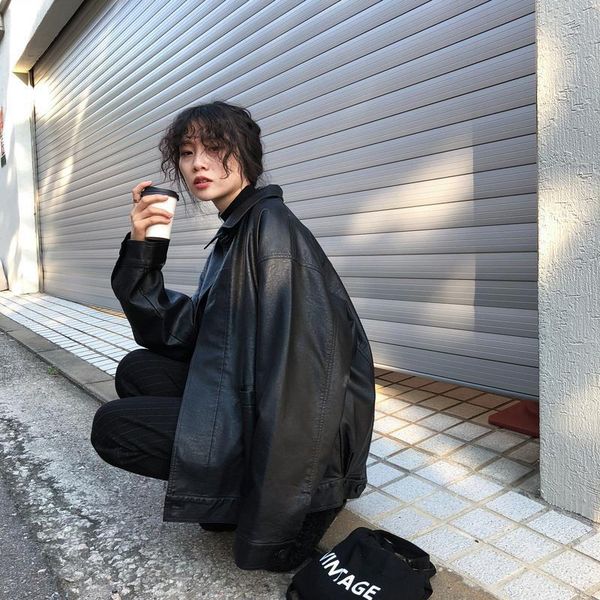 2021 new winter black leather women korean thin moto jacket female spring fashion streetwear lady outerwear biker coats 1ivl
2021 new winter black leather women korean thin moto jacket female spring fashion streetwear lady outerwear biker coats 1ivl