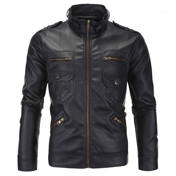 men pu jackets spring fashion stand collar male coat motorcycle slim fit men outerwears brand clothing sa5041, Black
men pu jackets spring fashion stand collar male coat motorcycle slim fit men outerwears brand clothing sa5041, Black