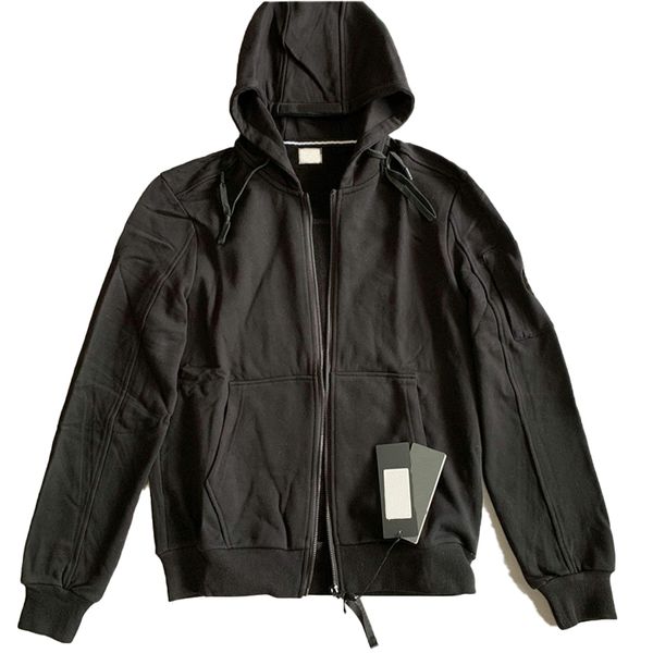

Men's autumn and winter plus size zipper hoodie sweater fat plus velvet padded loose casual trend coat, Black