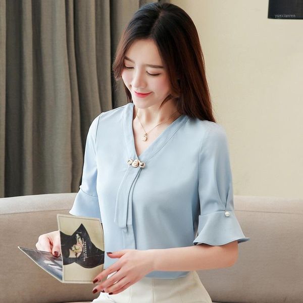 korean fashion chiffon women blouses v-neck flare sleeve women shirts plus size blusas femininas elegante ladies 1, White
korean fashion chiffon women blouses v-neck flare sleeve women shirts plus size blusas femininas elegante ladies 1, White