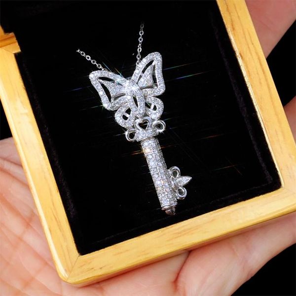 huitan butterfly key shape necklace theme party women statement jewelry silver plated zircon sweater chain necklace collars
huitan butterfly key shape necklace theme party women statement jewelry silver plated zircon sweater chain necklace collars