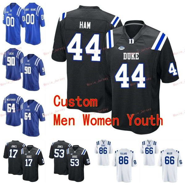 stitched custom 81 davis koppenhaver 87 max mccaffrey 90 dexter lawrence 99 mike ramsay duke blue devils college men women youth jersey, Black
stitched custom 81 davis koppenhaver 87 max mccaffrey 90 dexter lawrence 99 mike ramsay duke blue devils college men women youth jersey, Black