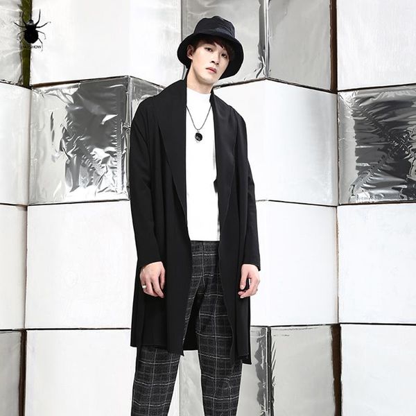 men's wear, britain, europe and the united states large-lapel mid-length trench coat, robe cape coat fashion, Tan;black
men's wear, britain, europe and the united states large-lapel mid-length trench coat, robe cape coat fashion, Tan;black