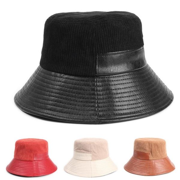 wide brim hats autumn and winter female bucket casual style corduroy pu splicing outdoor fashion shade women caps, Blue;gray
wide brim hats autumn and winter female bucket casual style corduroy pu splicing outdoor fashion shade women caps, Blue;gray