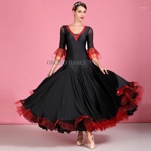 fashion dance performance wear dress costumes ballroom dance women1, Black;red
fashion dance performance wear dress costumes ballroom dance women1, Black;red