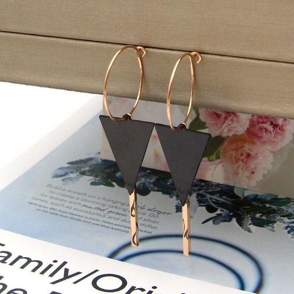 stud tide female round buckle black triangle rectangular earrings titanium steel rose gold jewelry wholesale, Golden;silver
stud tide female round buckle black triangle rectangular earrings titanium steel rose gold jewelry wholesale, Golden;silver