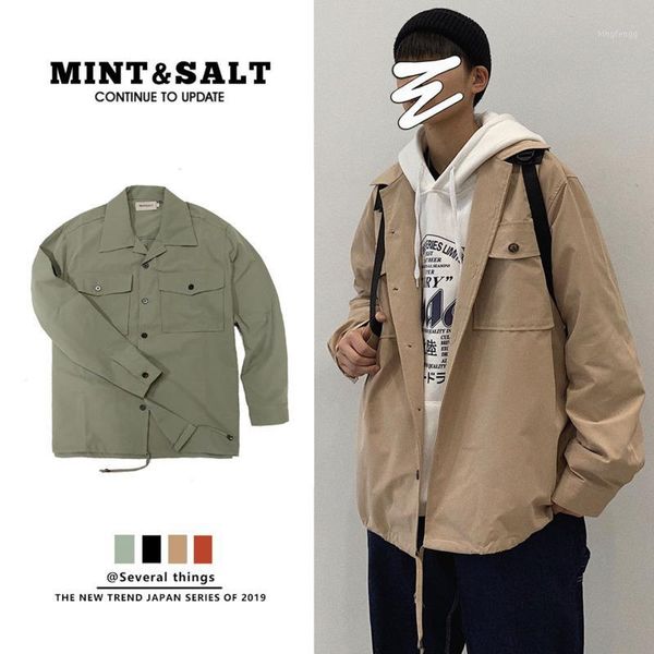 autumn casual jacket men's fashion solid color pocket tooling jacket men streetwear wild loose korean jackets coat mens m-2xl1, Black;brown
autumn casual jacket men's fashion solid color pocket tooling jacket men streetwear wild loose korean jackets coat mens m-2xl1, Black;brown