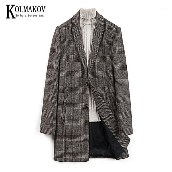kolmakov winter new young men slim plaid long wool coat suit collar single breasted male jacket 2 color size m-3xl1, Black
kolmakov winter new young men slim plaid long wool coat suit collar single breasted male jacket 2 color size m-3xl1, Black