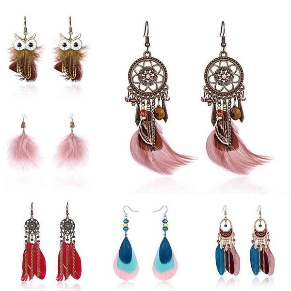 boho ethnic long feather tassel dangle earrings for women vintage colorful owl leaf feather drop earrings brincos bride jewelry g220312, Silver
boho ethnic long feather tassel dangle earrings for women vintage colorful owl leaf feather drop earrings brincos bride jewelry g220312, Silver