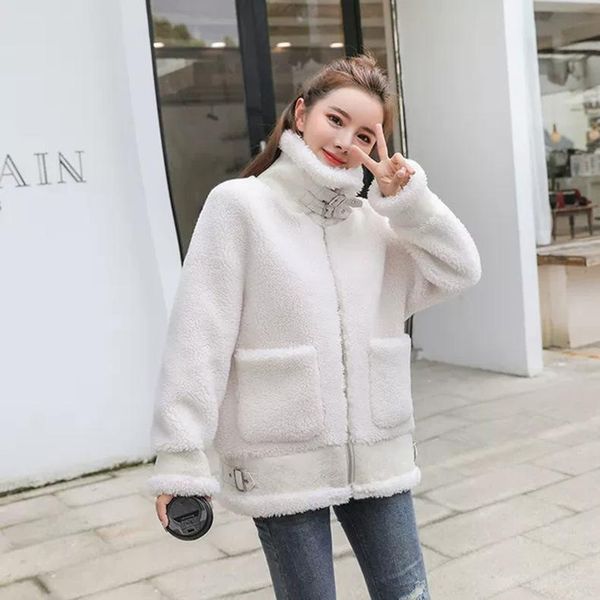 women's wool & blends zcsmll korean fashion women jackets turn-down collar long sleeve 2021 autumn winter loose female coat tide, Black
women's wool & blends zcsmll korean fashion women jackets turn-down collar long sleeve 2021 autumn winter loose female coat tide, Black