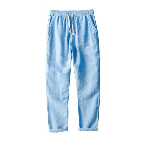 2020 men's summer casual cotton linen pants solid white blue man bottoms elastic waist straight trousers male clothing, Black
2020 men's summer casual cotton linen pants solid white blue man bottoms elastic waist straight trousers male clothing, Black