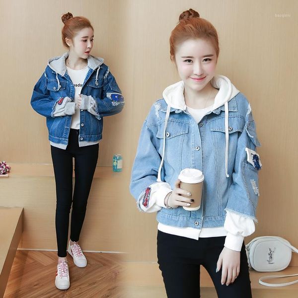 oversized new short denim jacket women harajuku hooded hole single-breasted fake two loose outwear jacket female casual1, Black;brown
oversized new short denim jacket women harajuku hooded hole single-breasted fake two loose outwear jacket female casual1, Black;brown