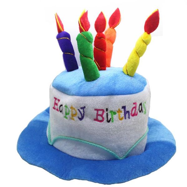 colored plush happy birthday cake with 5 multicolor candles hat size fancy dress party costume accessories, Blue;gray
colored plush happy birthday cake with 5 multicolor candles hat size fancy dress party costume accessories, Blue;gray