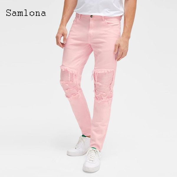 solid color jeans mens fashion skinny denim pant male 2020 pleated ripped pants streetwear male denim jeans pink pencil trousers1, Blue
solid color jeans mens fashion skinny denim pant male 2020 pleated ripped pants streetwear male denim jeans pink pencil trousers1, Blue