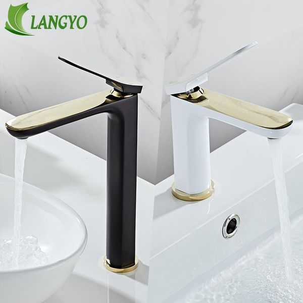 bathroom sink faucets langyo black chrome tall/short basin faucet single handle wash tap and cold mixer water 2021a126
bathroom sink faucets langyo black chrome tall/short basin faucet single handle wash tap and cold mixer water 2021a126