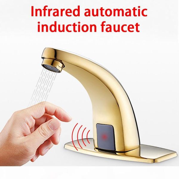 infrared automatic induction faucet brass single cold smart sensor tap l shopping mall bathroom washbasin golden faucet
infrared automatic induction faucet brass single cold smart sensor tap l shopping mall bathroom washbasin golden faucet