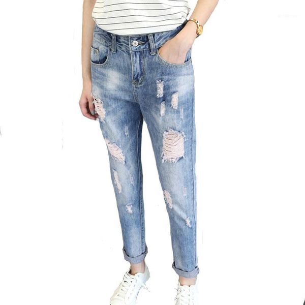boyfriend style jeans for women 2017 new fashion summer loose holes denim straight pants high waist ripped bleached trousers1, Blue
boyfriend style jeans for women 2017 new fashion summer loose holes denim straight pants high waist ripped bleached trousers1, Blue