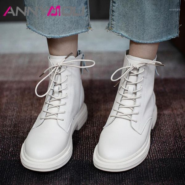 boots annymoli genuine leather platform flats ankle women shoes zipper cross tied short ladies autumn winter white size 401, Black
boots annymoli genuine leather platform flats ankle women shoes zipper cross tied short ladies autumn winter white size 401, Black