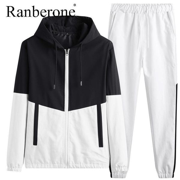 gym clothing ranberone casual sports suit men's hoodie jacket pocket patchwork trousers men tracksuit sportswear workout clothes male1, White;black
gym clothing ranberone casual sports suit men's hoodie jacket pocket patchwork trousers men tracksuit sportswear workout clothes male1, White;black