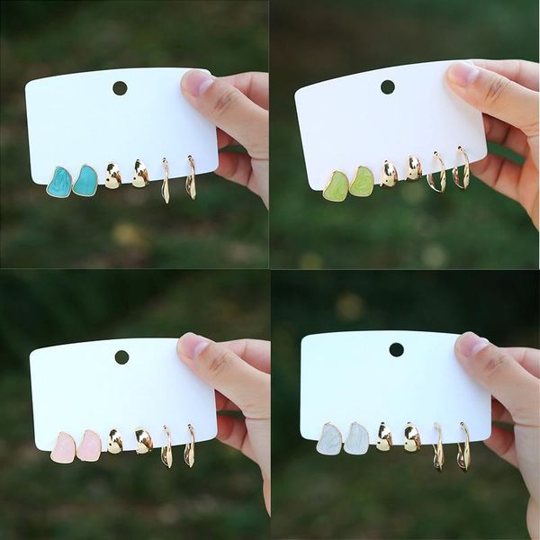 stud fashion enamel women earrings 3pairs/set trendy geometric delicate jewelry small ear alloy temperament, Golden;silver
stud fashion enamel women earrings 3pairs/set trendy geometric delicate jewelry small ear alloy temperament, Golden;silver