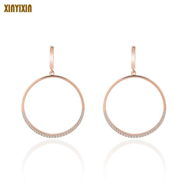 big round rose gold hoop earrings women simple color crystal circle elegant earrings statement fashion jewelry wedding gift new, Golden;silver
big round rose gold hoop earrings women simple color crystal circle elegant earrings statement fashion jewelry wedding gift new, Golden;silver