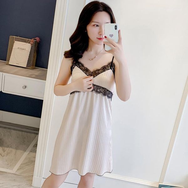 women's sleepwear home service solid color suspender nightdress female summer satin thin nightwear black lace bielizna nocna1, Black;red
women's sleepwear home service solid color suspender nightdress female summer satin thin nightwear black lace bielizna nocna1, Black;red