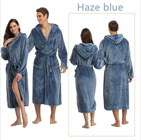 long coat couples with the same nightgown winter thick coral velvet bathrobes plus long hooded flannel furniture outdoor the same paragraph, Black
long coat couples with the same nightgown winter thick coral velvet bathrobes plus long hooded flannel furniture outdoor the same paragraph, Black