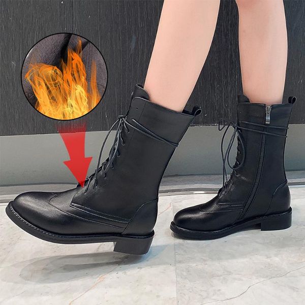 boots plus size 34-43 genuine leather winter motorcycle women british style ankle punk low heel boot shoes, Black
boots plus size 34-43 genuine leather winter motorcycle women british style ankle punk low heel boot shoes, Black