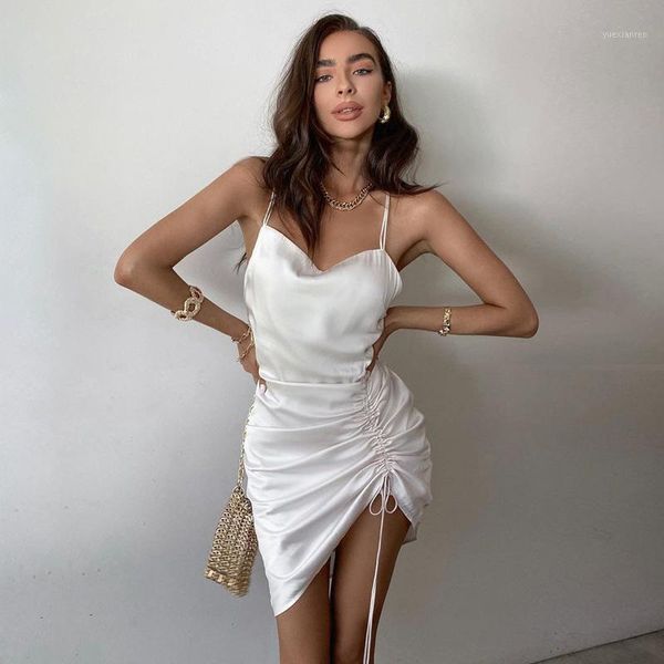 satin drawstring ruched women mini dress strap bodycon backless cross elegant party 2020 summer streetwear female club1, Black;gray
satin drawstring ruched women mini dress strap bodycon backless cross elegant party 2020 summer streetwear female club1, Black;gray