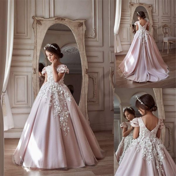 cute pink flower girls dresses 3d floral appliqued lace beads first communion dress princess short sleeves custom made kids pageant dress, White;blue
cute pink flower girls dresses 3d floral appliqued lace beads first communion dress princess short sleeves custom made kids pageant dress, White;blue