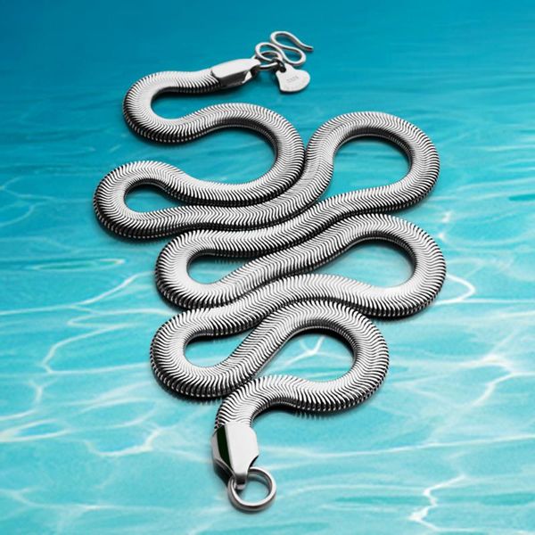 chains 925 sterling silver necklace for men. snake chain width 6mm, soft and flat. fashion accessories.cool men
chains 925 sterling silver necklace for men. snake chain width 6mm, soft and flat. fashion accessories.cool men