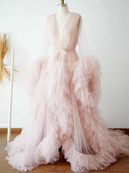 long sleeves pink prom dresses 2021 v-neck sheer tulle ruffles african pregnant women cape maternity robe formal evening gowns, Black
long sleeves pink prom dresses 2021 v-neck sheer tulle ruffles african pregnant women cape maternity robe formal evening gowns, Black