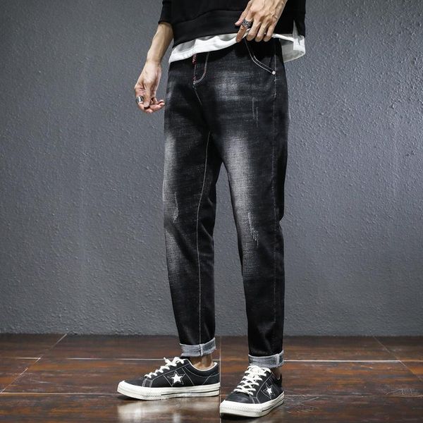 men's jeans 2021 autumn slim men clothing straight high full length black cotton pants 34 36, Blue
men's jeans 2021 autumn slim men clothing straight high full length black cotton pants 34 36, Blue