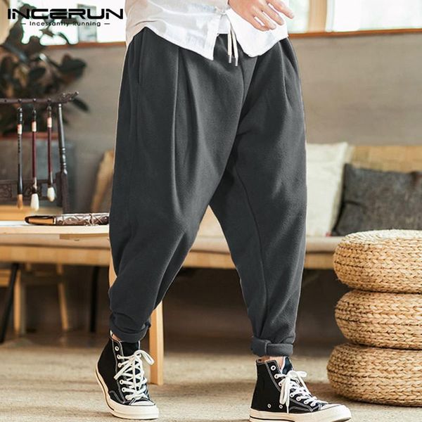incerun men harem pants joggers solid color fashion warm drawstring loose fleece casual pants streetwear 2019 trousers men s-5xl1, Black
incerun men harem pants joggers solid color fashion warm drawstring loose fleece casual pants streetwear 2019 trousers men s-5xl1, Black