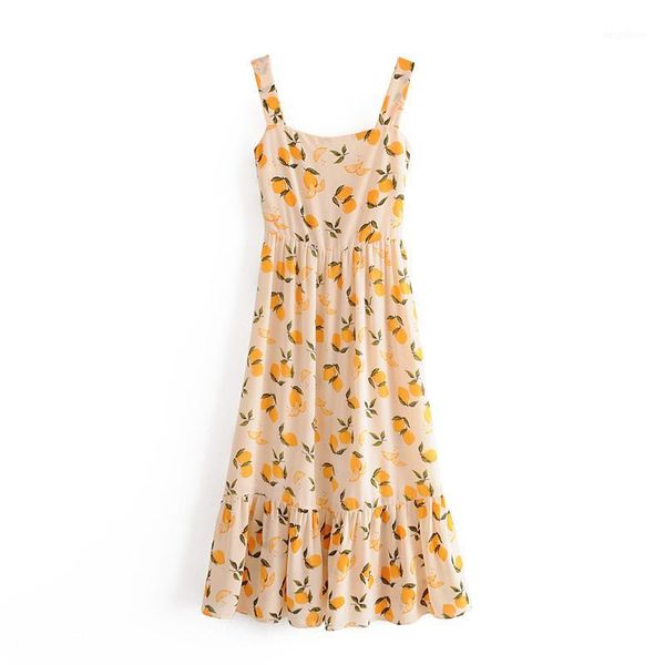 casual dresses merodi summer women vintage french style high waist lemon print long chic lady pleated slim sling dress vestido de mujer1, Black;gray
casual dresses merodi summer women vintage french style high waist lemon print long chic lady pleated slim sling dress vestido de mujer1, Black;gray