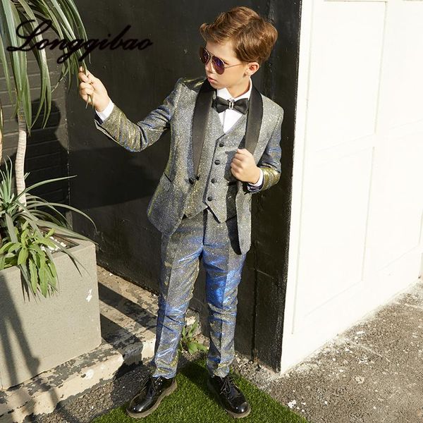 clothing sets longqibao high-end boy dress vest flash color set flower host children suit piano costume small, White
clothing sets longqibao high-end boy dress vest flash color set flower host children suit piano costume small, White