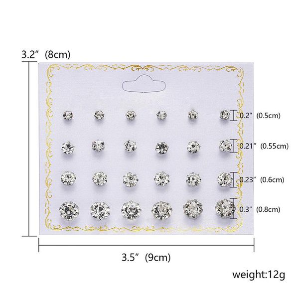stud ear set cubic zirconia earrings for women 12 pair multiple size sparkling luxury femme jewelry girlfriend gift, Golden;silver
stud ear set cubic zirconia earrings for women 12 pair multiple size sparkling luxury femme jewelry girlfriend gift, Golden;silver