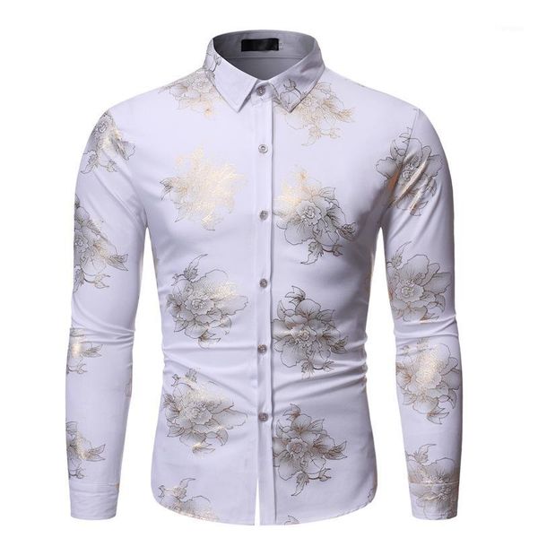 white metallic floral print shirt men 2019 brand slim fit mens casual button down dress shirts dj party nightclub social shirt1, White;black
white metallic floral print shirt men 2019 brand slim fit mens casual button down dress shirts dj party nightclub social shirt1, White;black