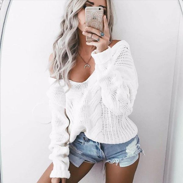 winter knitted sweater women 2021 autumn white pullover sweater deep v neck long sleeve jumpers pull femme sweter mujer, White;black
winter knitted sweater women 2021 autumn white pullover sweater deep v neck long sleeve jumpers pull femme sweter mujer, White;black