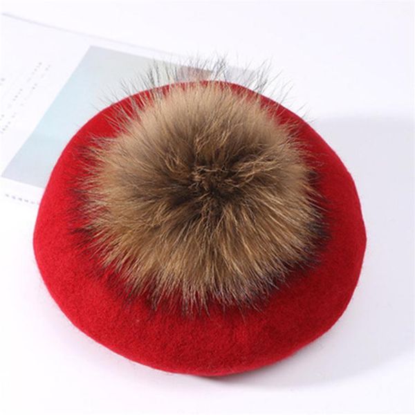 women's warm 100% wool cashmere berets 15cm large hairball natural raccoon fur pompom hats autumn winter pumpkin hat for women wmtjml, Black;white
women's warm 100% wool cashmere berets 15cm large hairball natural raccoon fur pompom hats autumn winter pumpkin hat for women wmtjml, Black;white
